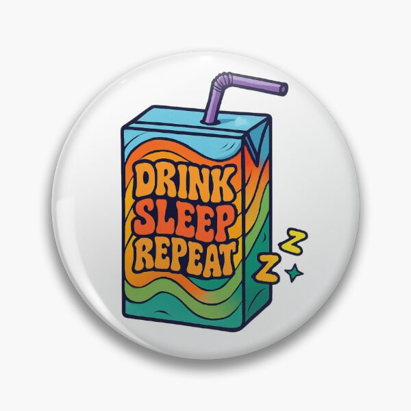 Item preview, Drink. Sleep. Repeat. – Retro juice box statement designed and sold by UltimateShadow.