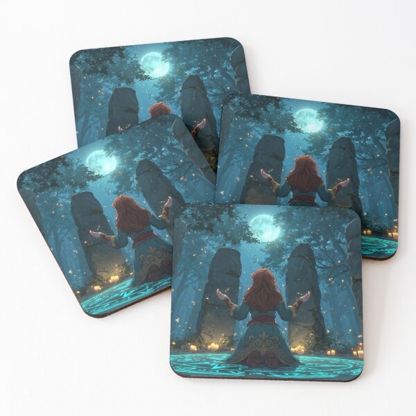 Item preview, Celtic Druid Priestess – Moonlit Ritual in the Enchanted Forest designed and sold by Tommy Studio.