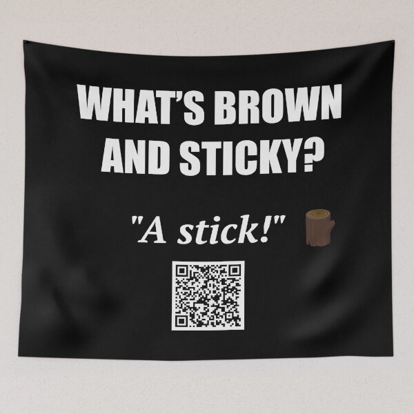 Item preview, Brown and Sticky – Stick Joke Design designed and sold by BrushRushX.