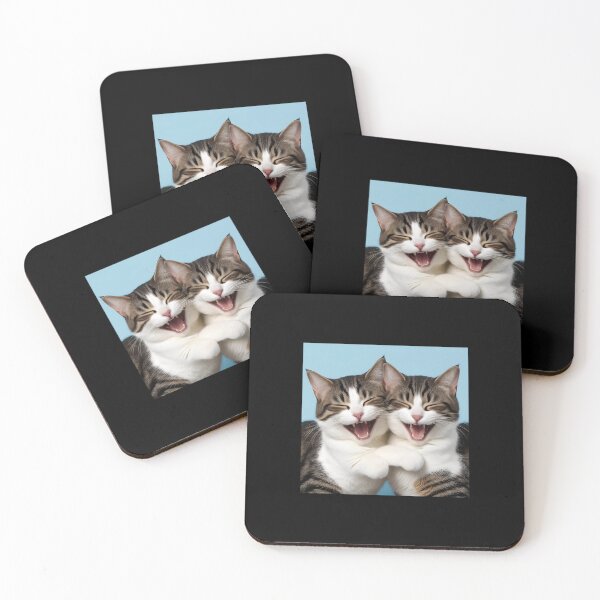Item preview, Laughing super cute cats designed and sold by Miro4.