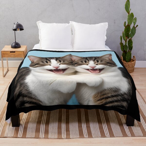 Item preview, Laughing super cute cats designed and sold by Miro4.
