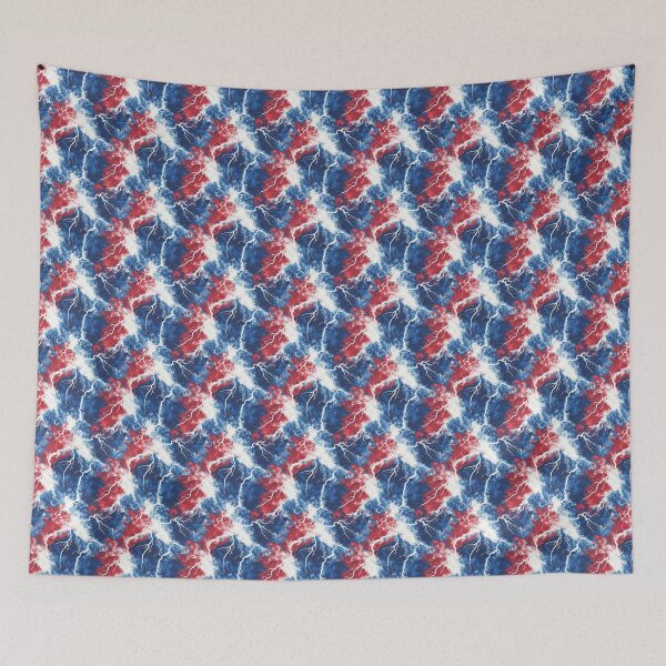 Item preview, Red White Blue Tie Dye Lightning Storm designed and sold by 1pmsunday.