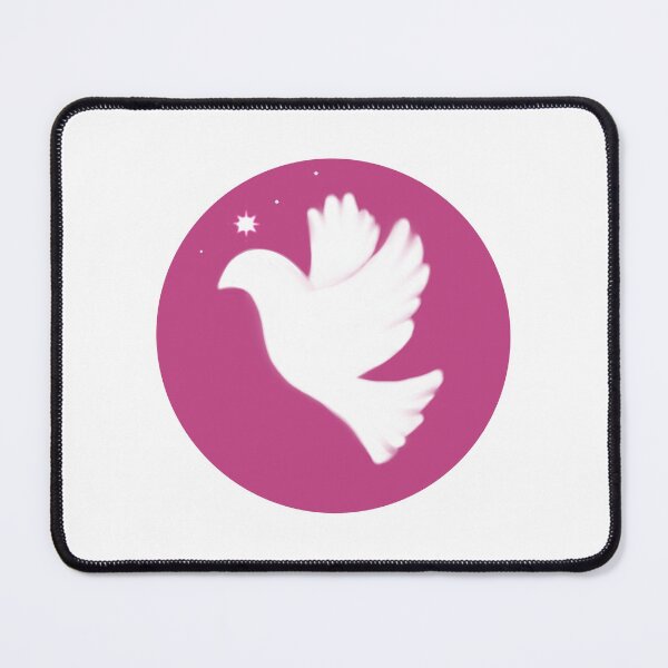 Item preview, Dove of peace with Christ star, pink (without eye) designed and sold by CrocoDi.