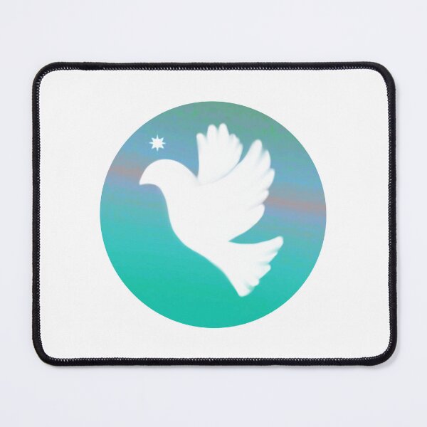 Item preview, Dove of peace with Christ star, turquoise green (without eye) designed and sold by CrocoDi.