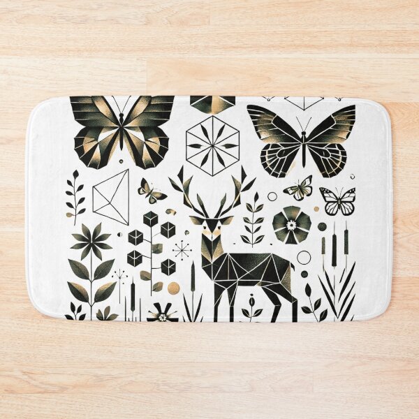 Item preview, Geometric Wildlife and Floral Composition with Butterflies designed and sold by PrismWild.