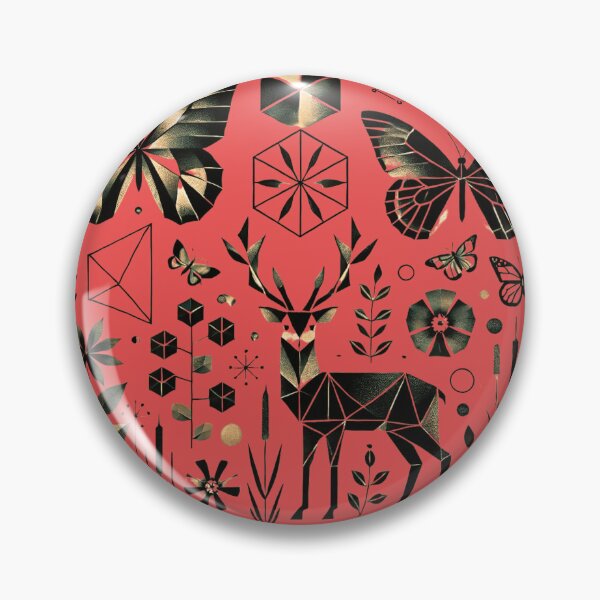 Item preview, Geometric Wildlife and Floral Composition with Butterflies designed and sold by PrismWild.