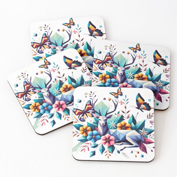 Item preview, Geometric Wildlife in Blooming Nature Harmony designed and sold by PrismWild.