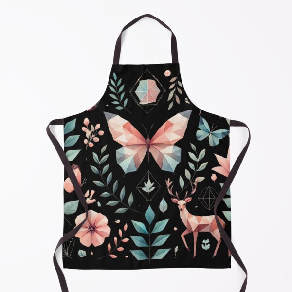 Item preview, Geometric Nature: Butterflies, Flowers, and Deer Harmony designed and sold by PrismWild.