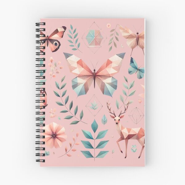Item preview, Geometric Nature: Butterflies, Flowers, and Deer Harmony designed and sold by PrismWild.