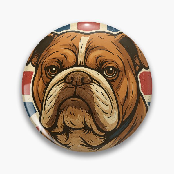 Item preview, British Bulldog with Union Jack – Vintage Style Dog Lover Design designed and sold by RetroRespect.