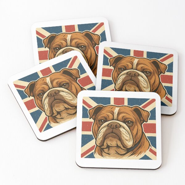 Item preview, British Bulldog with Union Jack – Vintage Style Dog Lover Design designed and sold by RetroRespect.