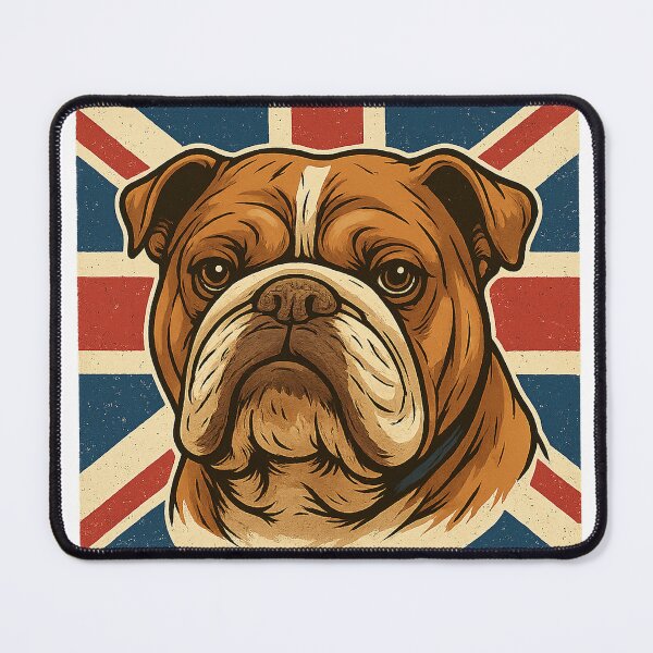 Item preview, British Bulldog with Union Jack – Vintage Style Dog Lover Design designed and sold by RetroRespect.