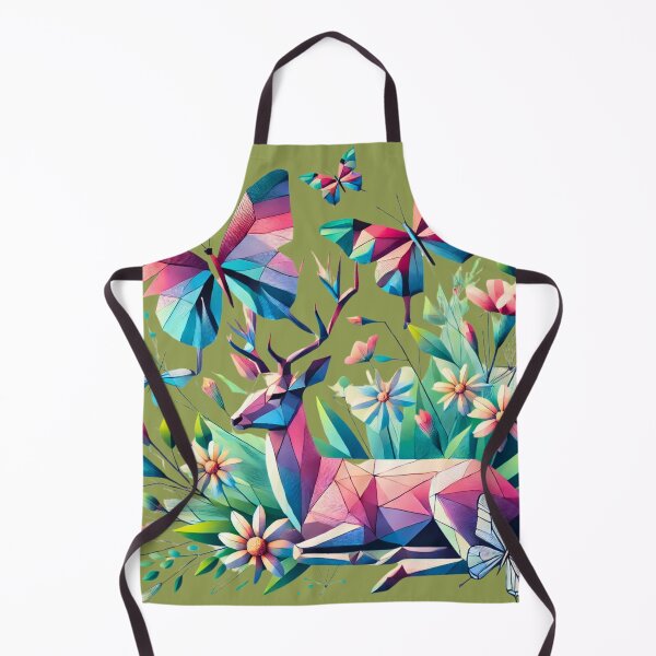 Item preview, Geometric Nature with Butterflies and Deer designed and sold by PrismWild.