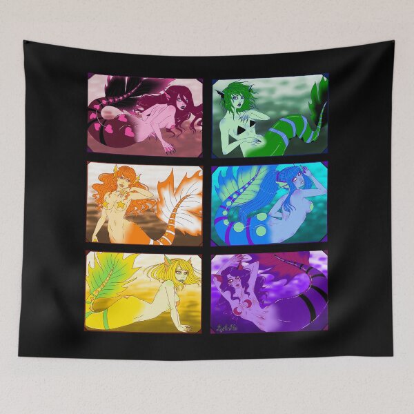Item preview, Rainbow Pride Mermaids designed and sold by LyAnMeArt.