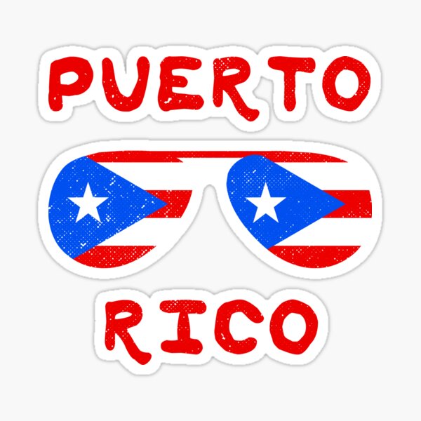 "Puerto Rico Flag Glasses Boricuas Puerto Rican Pride" Sticker by
