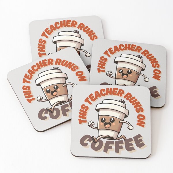 Item preview, This Teacher Runs on Coffee, Funny Teacher Coffee Lover designed and sold by dmr studio.