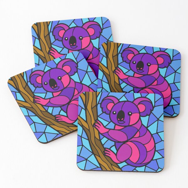 Item preview, Stained glass koala  designed and sold by SpectrumShine.