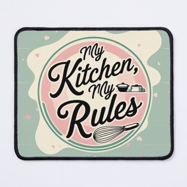 Item preview, Dad's Mom's Kingdom - My Kitchen My Rules Black Font designed and sold by Dailywalker22.