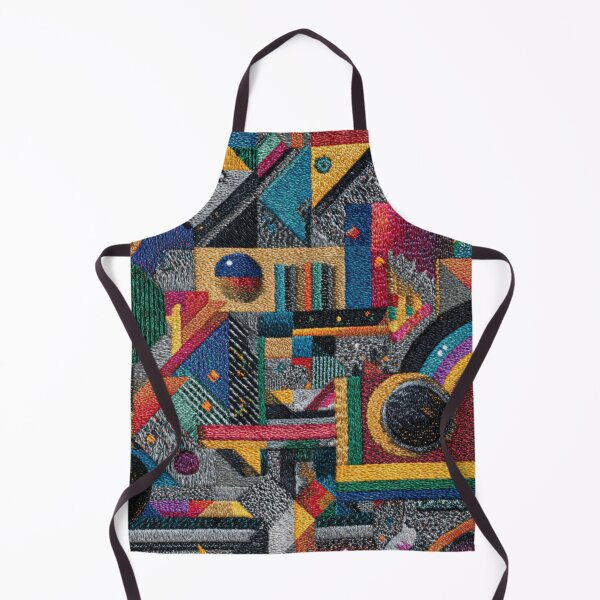 Item preview, Geometric Faux Embroidery Fabric – Bold Abstract Stitch Pattern designed and sold by Nicholas Panek.