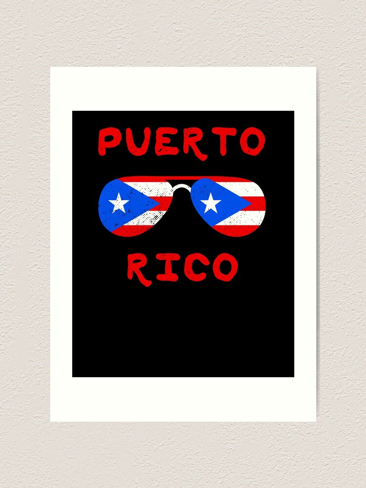 "Puerto Rico Flag Glasses Boricuas Puerto Rican Pride" Art Print by