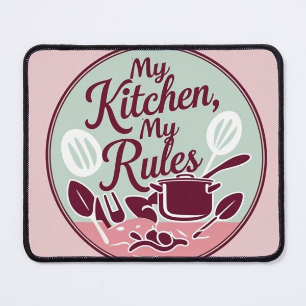 Item preview, Mom's Kingdom - My Kitchen My Rules Red Font designed and sold by Dailywalker22.