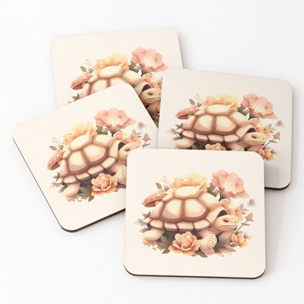 Item preview, Floral Tortoise – Cottagecore Mushroom and Flower Design designed and sold by Parkerzz.