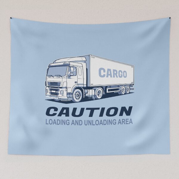 Item preview, Caution: Cargo Loading Area Truck designed and sold by KiwiRider.