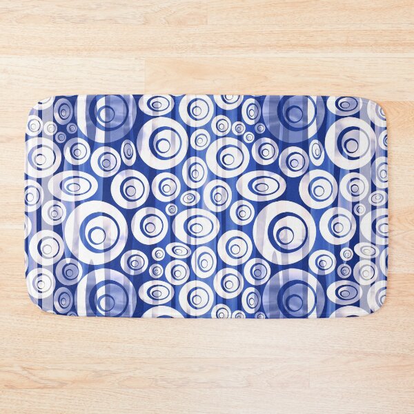 Item preview, Blue and White Hawaiian Geometric Seamless Repeat designed and sold by Sharon Schwalbe.
