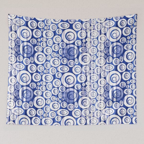 Item preview, Blue and White Hawaiian Geometric Seamless Repeat designed and sold by Sharon Schwalbe.