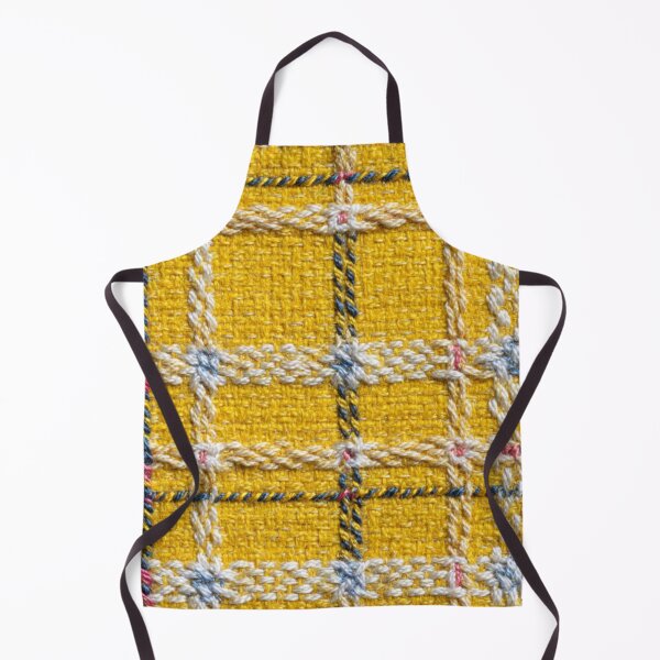 Item preview, Faux Embroidery Yellow Plaid Fabric – Bright Woven Look designed and sold by Nicholas Panek.