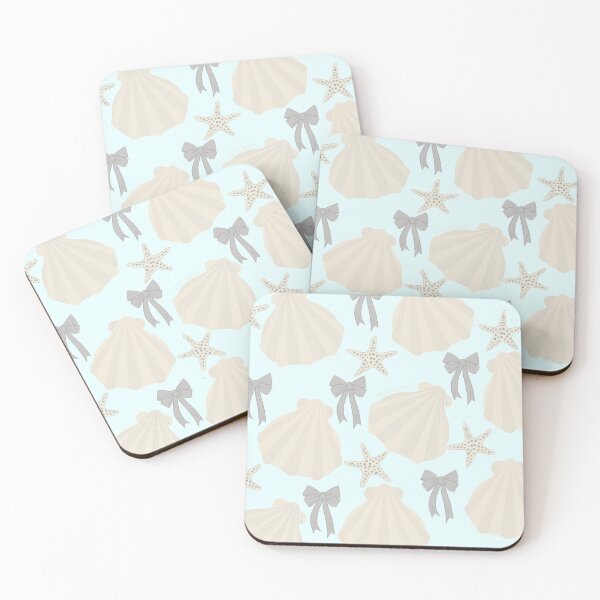 Item preview, Coastal Shell Print in teal designed and sold by mcmcshoppe .