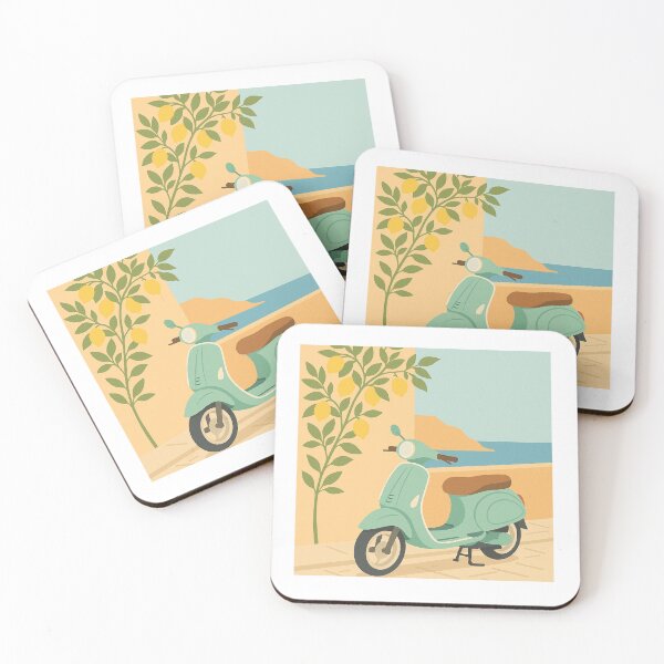Artikelvorschau, „Mint Vespa an der Zitronenwand – Amalfi Sommerfahrt“ entworfen und verkauft von Saidettfe.