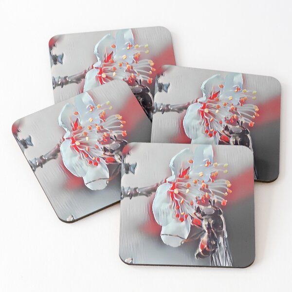 Item preview, 9 Buzz & Blossom Beauties | Bee on White Flower Nature Art for Floral Lovers designed and sold by POETTICA.