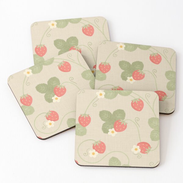 Item preview, strawberry garden beige designed and sold by sarahsdesigns02.
