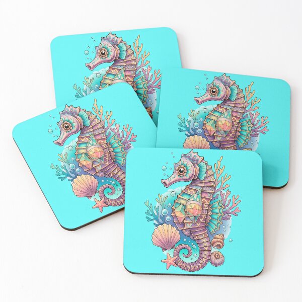 Item preview, Caballito de Mar Ornamental – Ilustración Tatuaje Colorido y Detallado designed and sold by Ojo de Lilith.