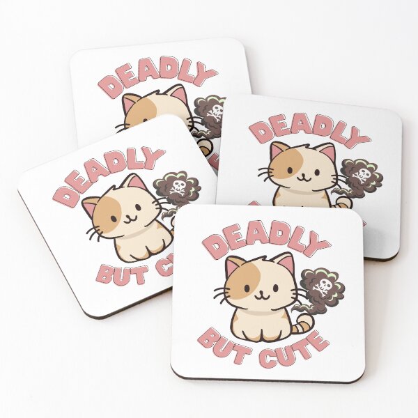 Item preview, Deadly But Cute Cat, Adorable Kitten with Funny Skull Cloud designed and sold by dmr studio.