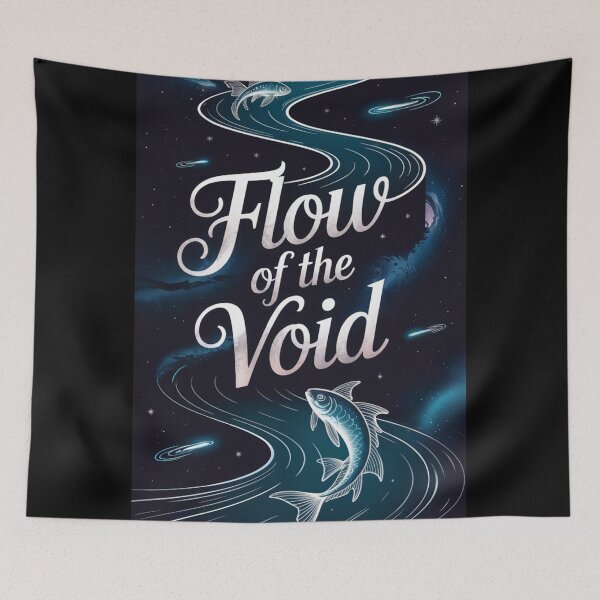 Item preview, Flow of the Void - Cosmic River & Fish designed and sold by ShadowAndSlate.