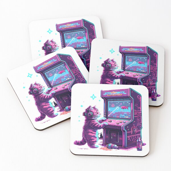 Item preview, Catcade Champion – Retro Arcade Cat designed and sold by YumePixel.