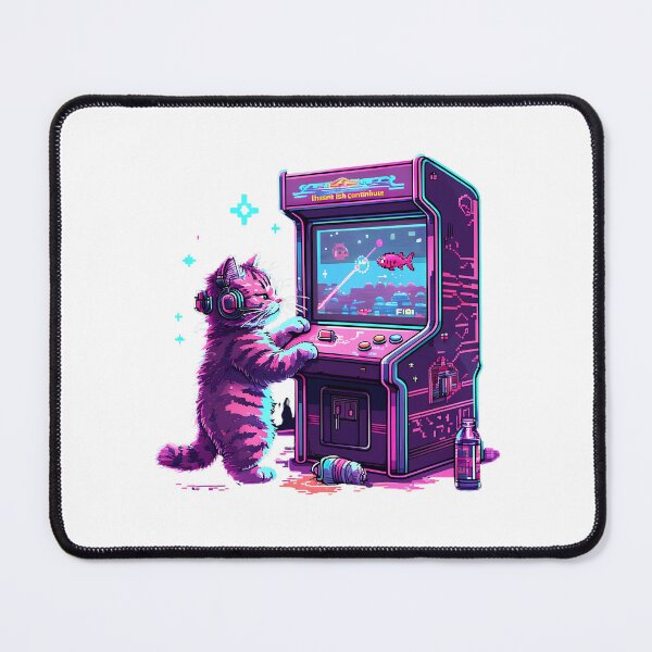 Item preview, Catcade Champion – Retro Arcade Cat designed and sold by YumePixel.