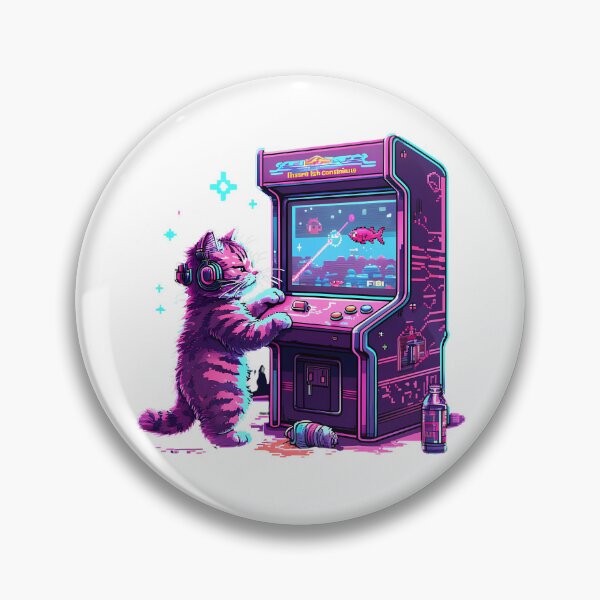 Item preview, Catcade Champion – Retro Arcade Cat designed and sold by YumePixel.
