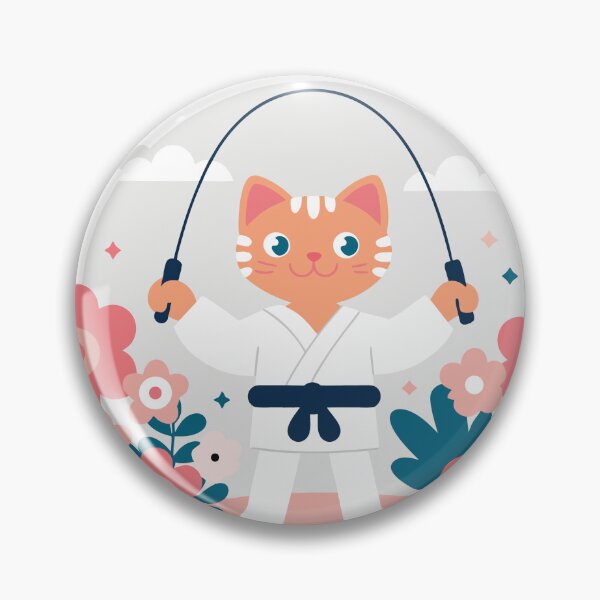 Item preview, Karate orange cat and flowers designed and sold by Valentina Varol.