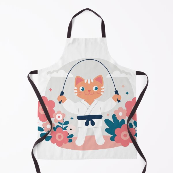 Item preview, Karate orange cat and flowers designed and sold by Valentina Varol.