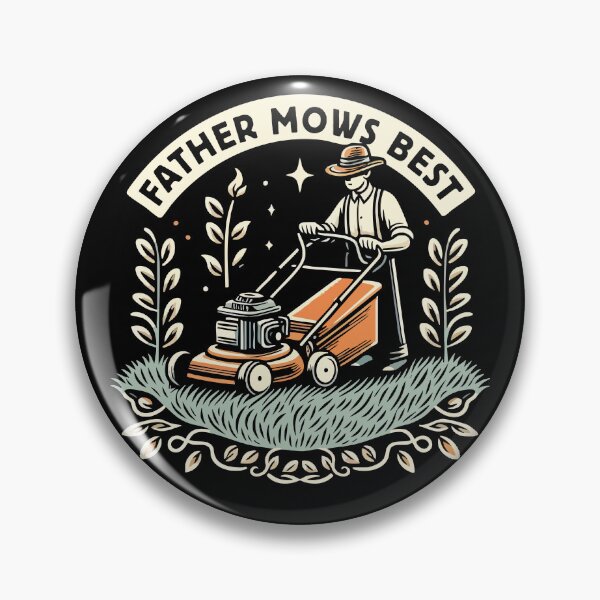 Item preview, Father Mows Best – Retro Lawn King Tribute designed and sold by Scaryzz.