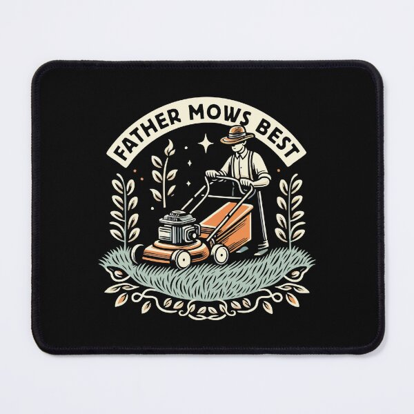 Item preview, Father Mows Best – Retro Lawn King Tribute designed and sold by Scaryzz.