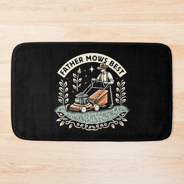 Item preview, Father Mows Best – Retro Lawn King Tribute designed and sold by Scaryzz.
