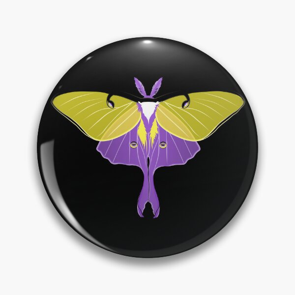 Item preview, Luna Moth - Nonbinary Pride Edition designed and sold by CaffeineCraftedCreations.
