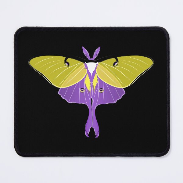 Item preview, Luna Moth - Nonbinary Pride Edition designed and sold by CaffeineCraftedCreations.