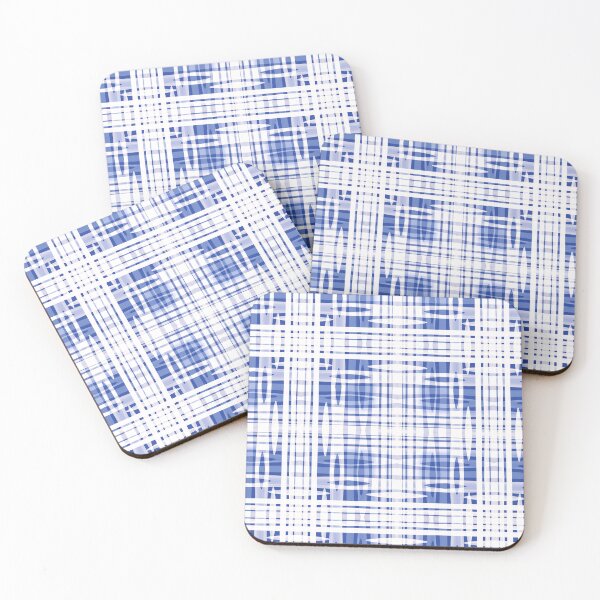 Item preview, Blue and White Modern Plaid Seamless Repeat designed and sold by Sharon Schwalbe.