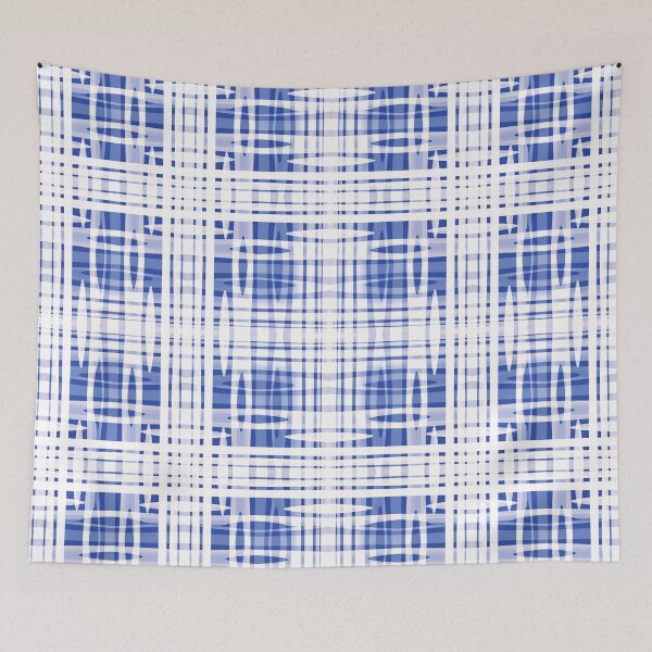 Item preview, Blue and White Modern Plaid Seamless Repeat designed and sold by Sharon Schwalbe.