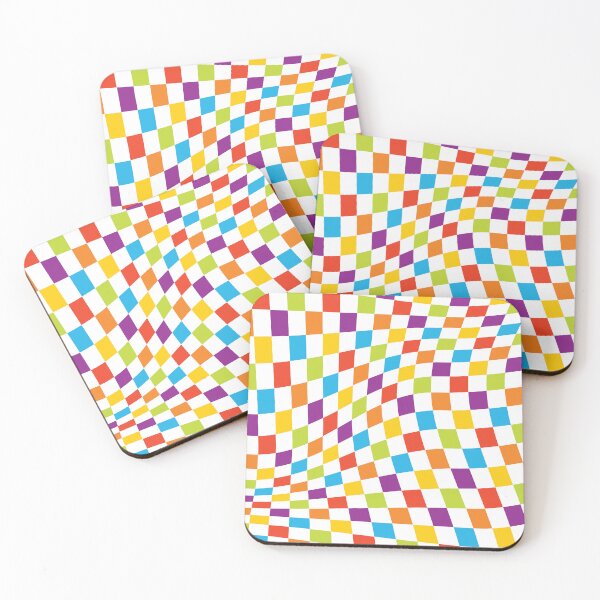 Item preview, Warped Check Print - Classic Rainbow designed and sold by Daniel Bevis Design.
